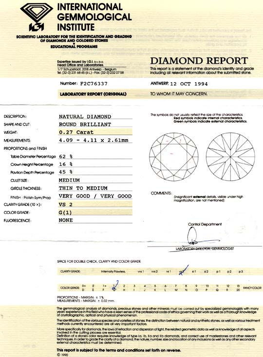 Foto 9 - Diamant 0,27ct Brillant, IGI Top Wesselton G VS2, D5844