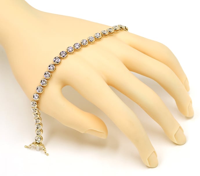 Foto 4 - Tennis Armband Riviere Armband 2,3ct Diamanten Gelbgold, S1333