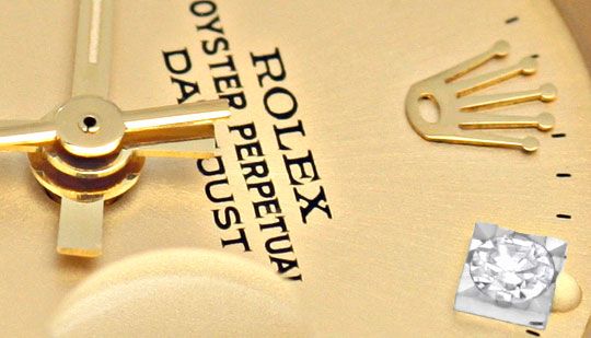 Foto 3 - Damen Diamant-Gold Rolex Oyster Perpetual Date, Geprüft, U1366